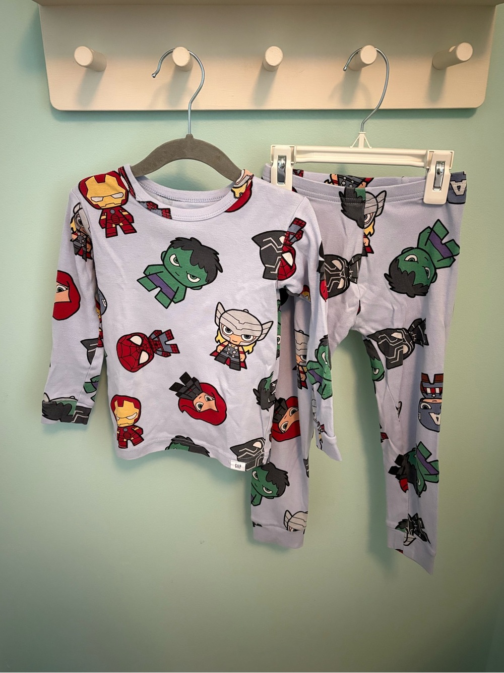 Gap Marvel Superhero Light Blue Pajama Set